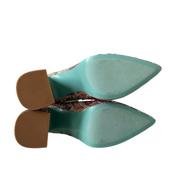 BETSEY JOHNSON DELLA Pink Rhinestone Floral Booties Size 7.5 NEW - Picture 13 of 14